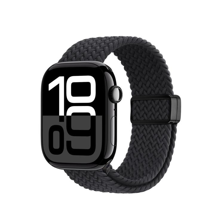 For Apple Watch 42 / 44 / 45 / 46 / 49mm DUX DUCIS Mixture Ultra Series Magnetic Buckle Nylon Braided Strap(Midnight)