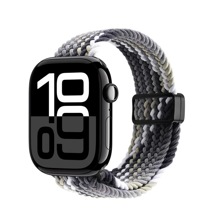 For Apple Watch 42 / 44 / 45 / 46 / 49mm DUX DUCIS Mixture Ultra Series Magnetic Buckle Nylon Braided Strap(Smoke Gradient)