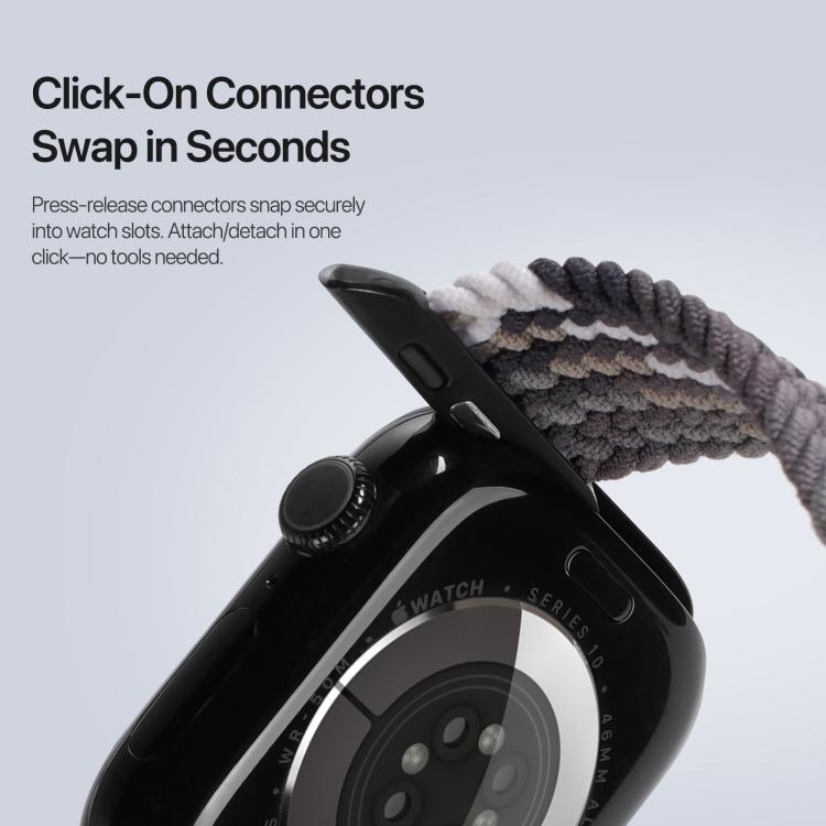 For Apple Watch 42 / 44 / 45 / 46 / 49mm DUX DUCIS Mixture Ultra Series Magnetic Buckle Nylon Braided Strap(Smoke Gradient)