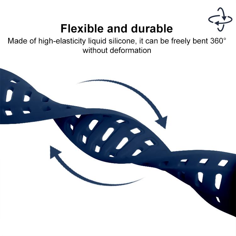 For Apple Watch 46mm / 49mm / 45mm / 44mm Shark Texture Holes Silicone Watch Band(Red)