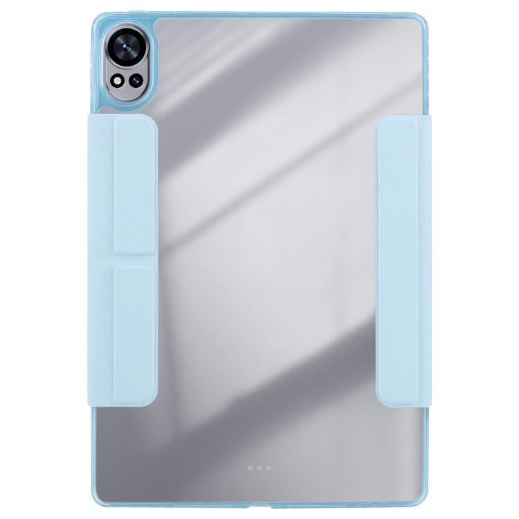 For Huawei MatePad Air 12 2024 Magnetic Detachable Dual-Clasp Acrylic Deformation Leather Tablet Case(Ice Blue)