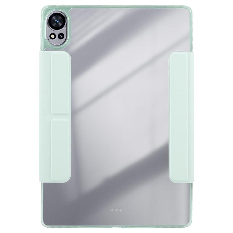 For Huawei MatePad Air 12 2024 Magnetic Detachable Dual-Clasp Acrylic Deformation Leather Tablet Case(Baby Green)