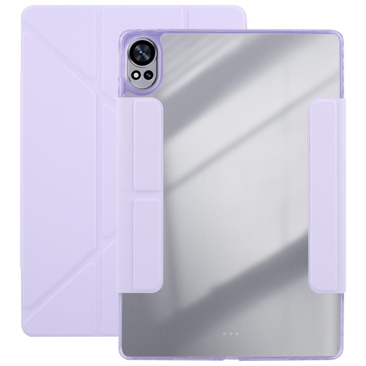 For Huawei MatePad Air 12 2024 Magnetic Detachable Dual-Clasp Acrylic Deformation Leather Tablet Case(Taro Purple)