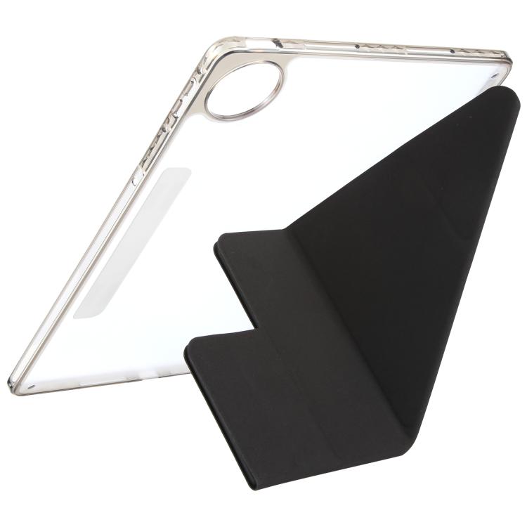 For Huawei MatePad Pro 12.2 2024 Magnetic Detachable Dual-Clasp Acrylic Deformation Leather Tablet Case(Black)