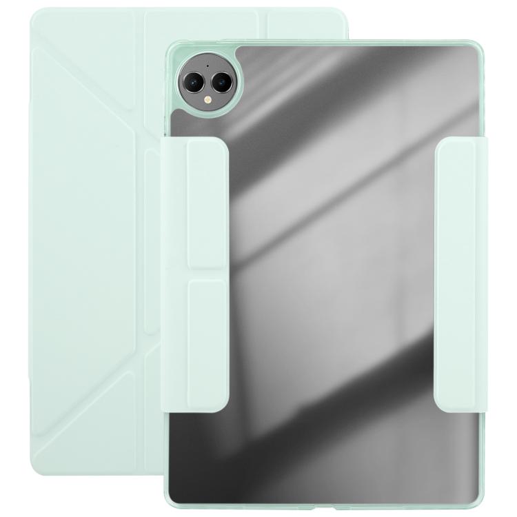For Huawei MatePad Pro 12.2 2024 Magnetic Detachable Dual-Clasp Acrylic Deformation Leather Tablet Case(Baby Green)