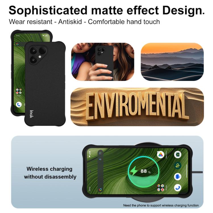 For Fairphone Gen.6 / e / OS Gen.6 imak Shockproof Airbag TPU Phone Case(Matte Black)