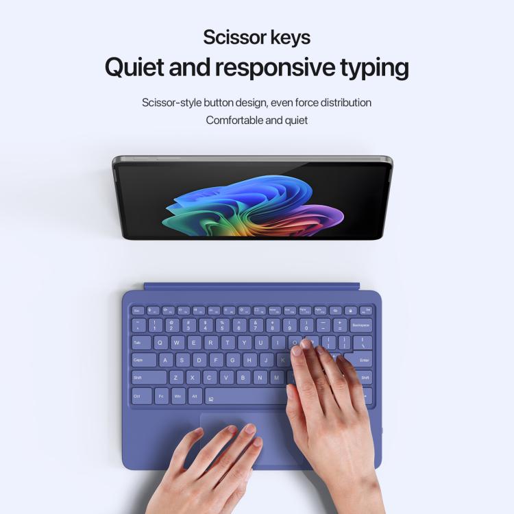 For MicroSoft Surface Pro 12 Backlight Tablet Bluetooth Keyboard with Touch Pad(Blue) - free shipping - PMC Jewellery - Order now!