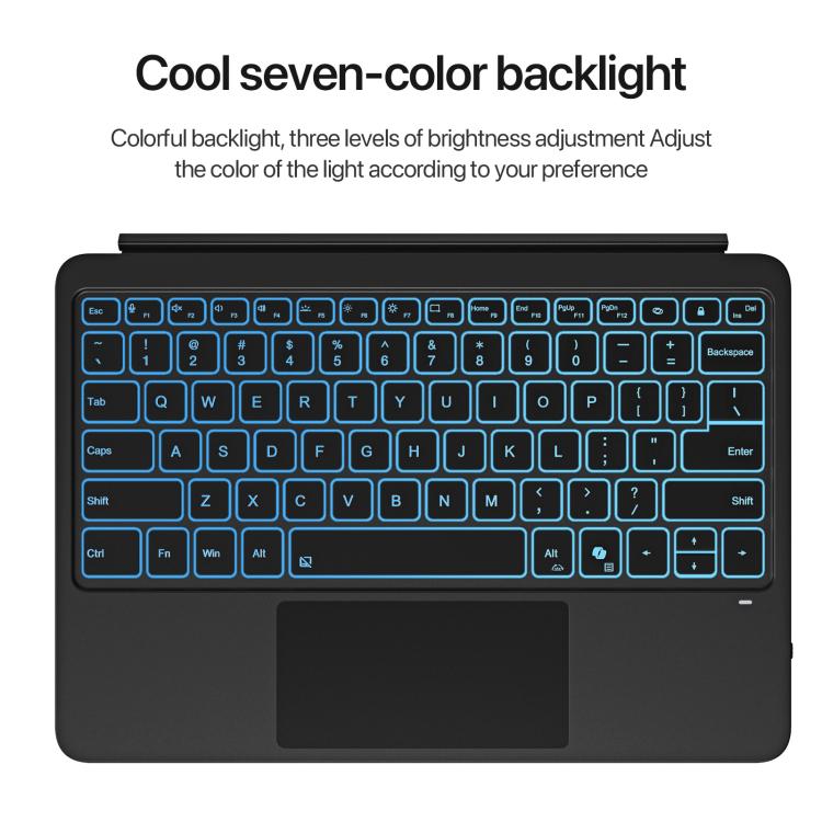 For MicroSoft Surface Pro 12 Backlight Tablet Bluetooth Keyboard with Touch Pad(Grey) - free shipping - PMC Jewellery - Order now!