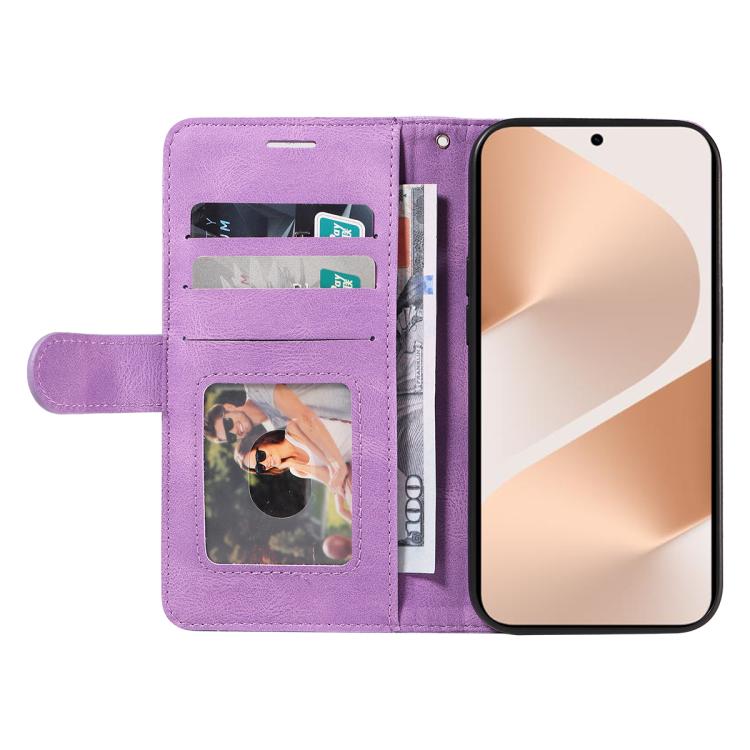 For Huawei Pura 80 5G Dual-color Splicing Flip Leather Phone Case(Purple)
