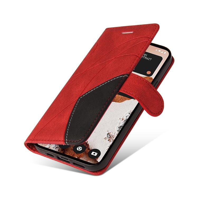 For Nothing CMF Phone 2 Pro Dual-color Splicing Flip Leather Phone Case(Red) - free shipping - PMC Jewellery - Order now!