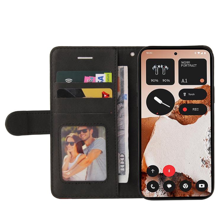 For Nothing CMF Phone 2 Pro Dual-color Splicing Flip Leather Phone Case(Black) - free shipping - PMC Jewellery - Order now!