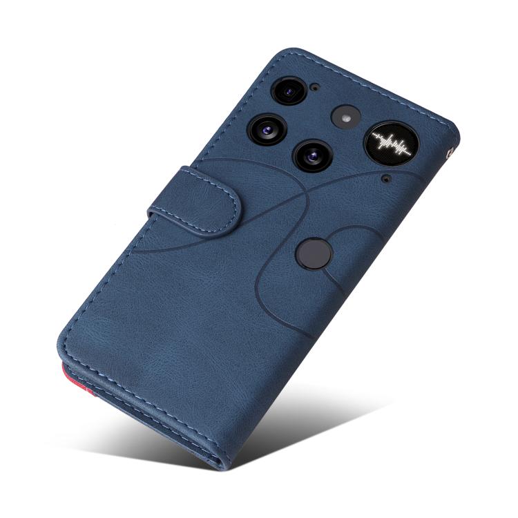 For Nothing Phone 3 Dual-color Splicing Flip Leather Phone Case(Blue) - free shipping - PMC Jewellery - Order now!
