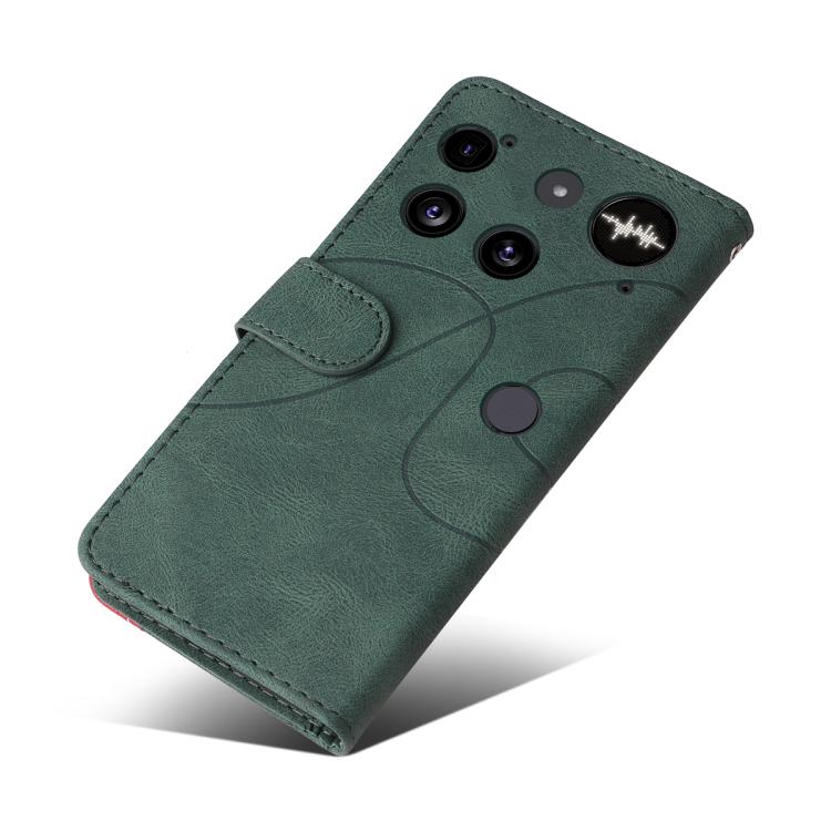 For Nothing Phone 3 Dual-color Splicing Flip Leather Phone Case(Green) - free shipping - PMC Jewellery - Order now!