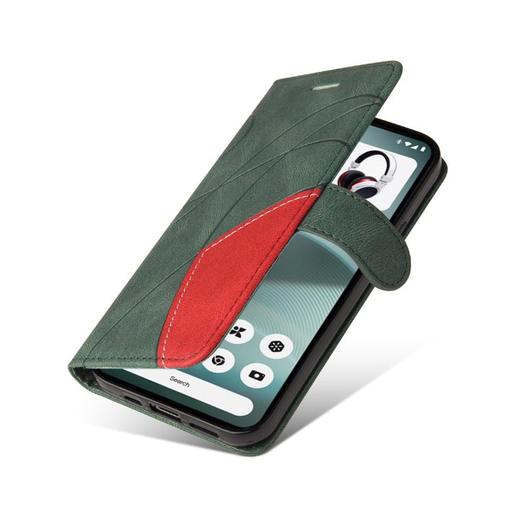 For Nothing Phone 3 Dual-color Splicing Flip Leather Phone Case(Green) - free shipping - PMC Jewellery - Order now!