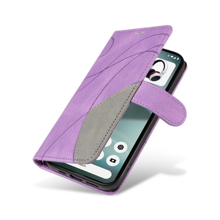 For Nothing Phone 3 Dual-color Splicing Flip Leather Phone Case(Purple) - free shipping - PMC Jewellery - Order now!