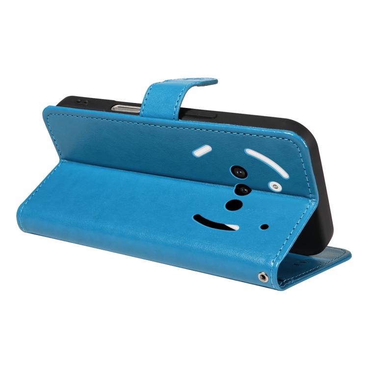 For Nothing Phone 3A Cat and Bee Embossed Flip Leather Phone Case(Blue)