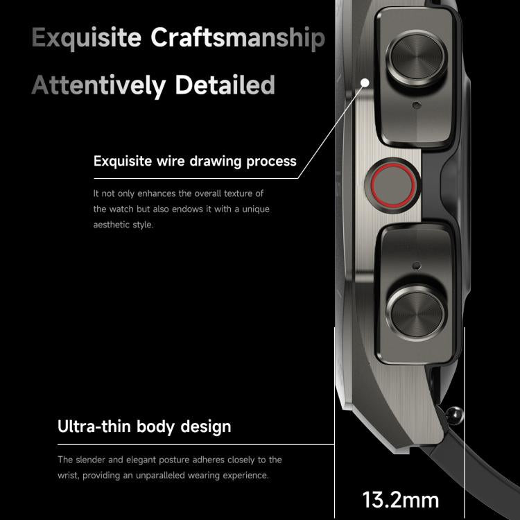 F38 Dual-ear Bluetooth Earphone Smart Watch IP67 Supports Heart Rate Monitoring, Watchband:Silicone(Black) - free shipping - PMC Jewellery - Order now!