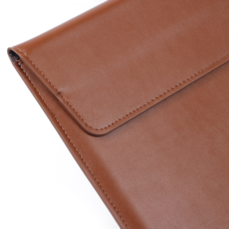 PU Leather Ultra-thin Envelope Bag Laptop Bag for MacBook Air / Pro 15 inch, with Stand Function(Tranquil Blue)