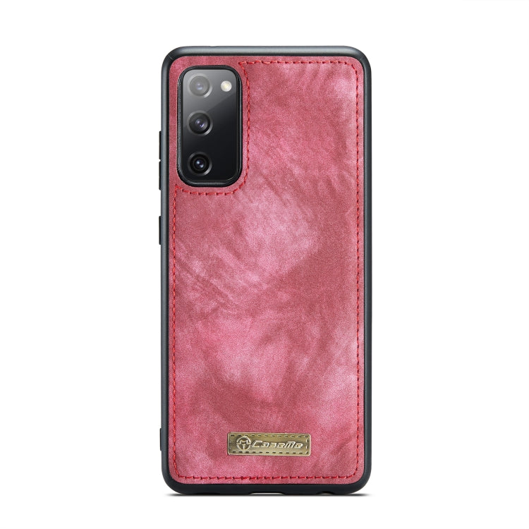 For Samsung Galaxy S20 FE CaseMe 008 Detachable Multifunctional Horizontal Flip Leather Case with Holder & Card Slot & Zipper Wallet & Photo Frame(Red)