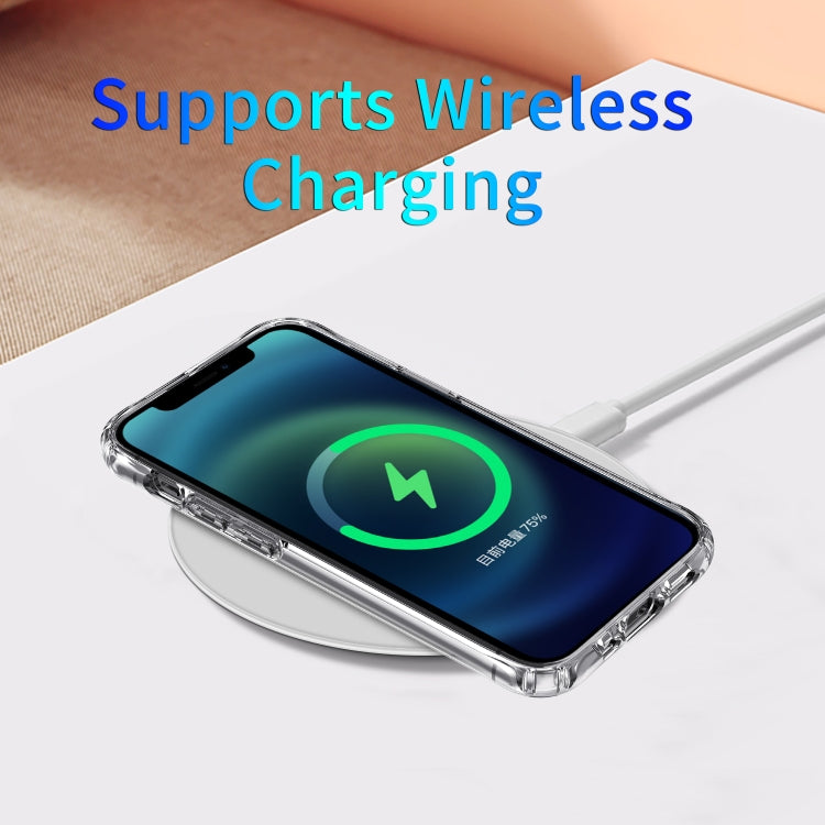 For iPhone 12 mini Magsafe Case Magnetic Ring Clear Crystal Acrylic +TPU Four-corner Airbag Shockproof Case (Transparent)