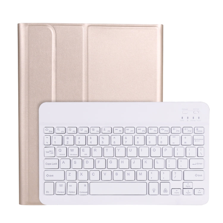 A098BS Detachable Ultra-thin Backlight Bluetooth Keyboard Tablet Case for iPad Air 11 2024 / 2025 / Air 4 10.9 inch 2020, with Stand & Pen Slot(Gold)