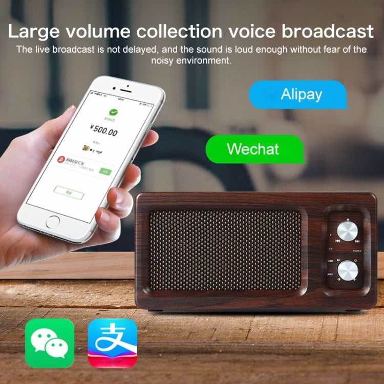 D60 Subwoofer Wooden Bluetooth 4.2 Speaker, Support TF Card & 3.5mm AUX & U Disk Play(Yellow)