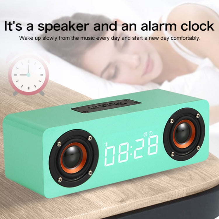 M5 Subwoofer Wooden Bluetooth 4.2 Speaker, Support TF Card & 3.5mm AUX & FM(Black)