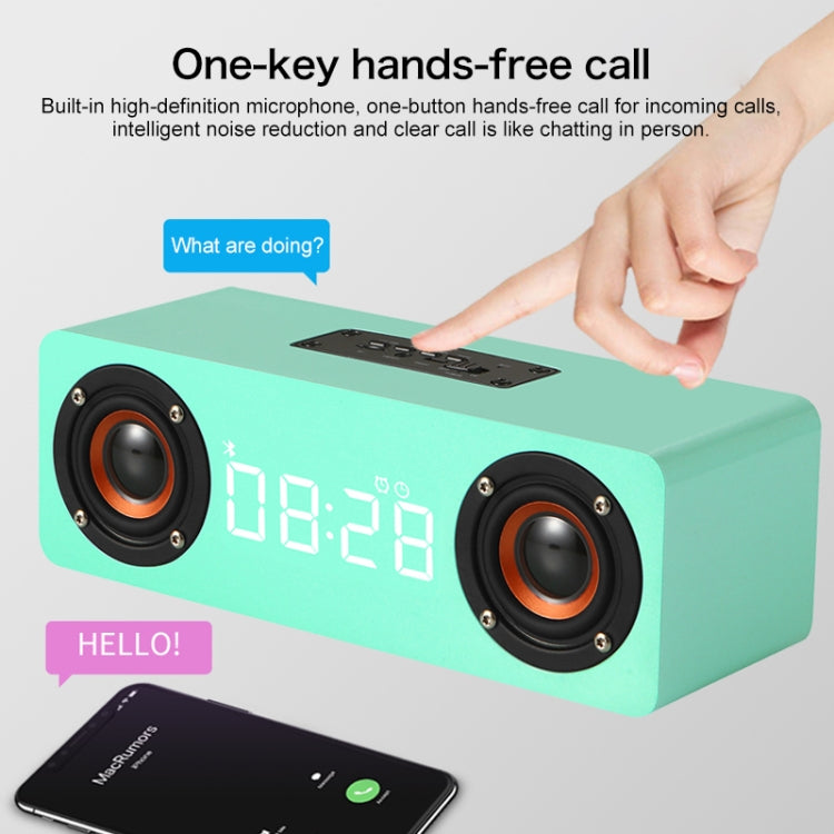 M5 Subwoofer Wooden Bluetooth 4.2 Speaker, Support TF Card & 3.5mm AUX & FM(Black)