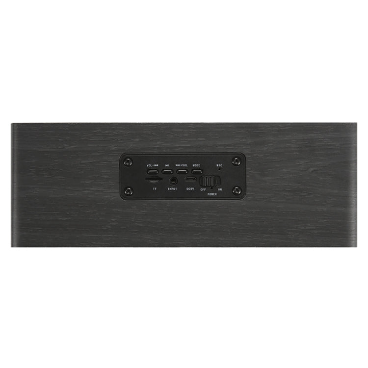 M5C Subwoofer Wooden Clock Bluetooth 4.2 Speaker, Support TF Card & 3.5mm AUX & FM Radio(Grey Wood Grain)