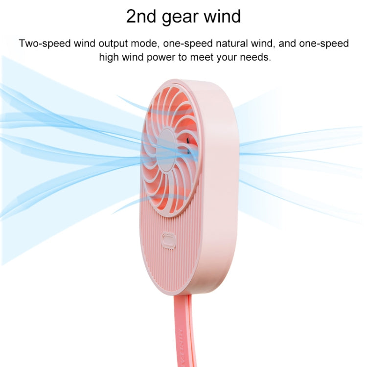LLD-17 0.7-1.2W Ice Cream Shape Portable 2 Speed Control USB Charging Handheld Fan with Lanyard (Green)