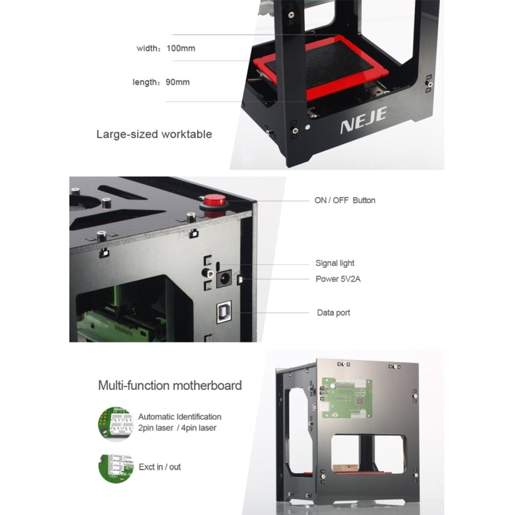 NEJE DK-8-KZ 1500mW USB DIY Laser Engraver Carving Machine - free shipping - PMC Jewellery - Order now!