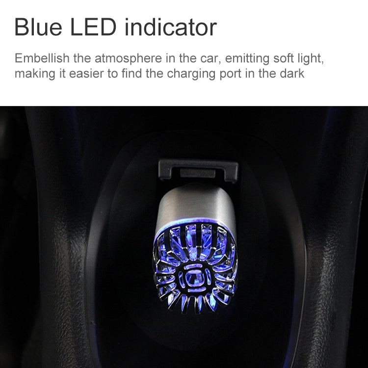 2 in 1 Car Negative-ion Aromatherapy Air Purifier Humidifier + Dual USB Port Car Charger (Gold)