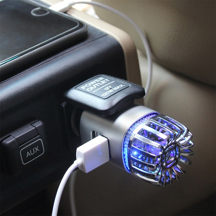 2 in 1 Car Negative-ion Aromatherapy Air Purifier Humidifier + Dual USB Port Car Charger (Gold)