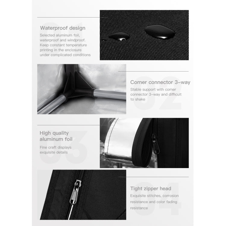 Creality 3D Printer Flame Retardant Aluminum Foil Cloth Protective Cover for Ender-3, Big Size: 70x75x90cm - free shipping - PMC Jewellery - Order now!