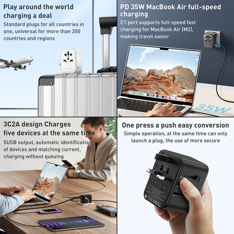 MOMAX 1-World UA9 PD 35W Fast Charger Power Adapter(White) - free shipping - PMC TechLife - Order now!