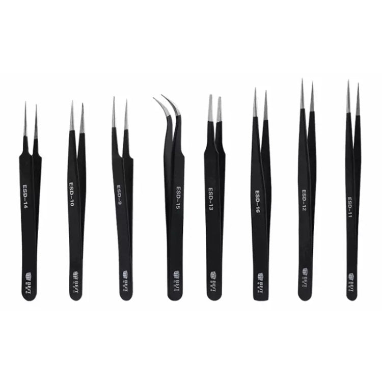 BEST BST-16 Precision Anti-static ESD Stainless Steel Tweezers - free shipping - PMC TechLife - Order now!
