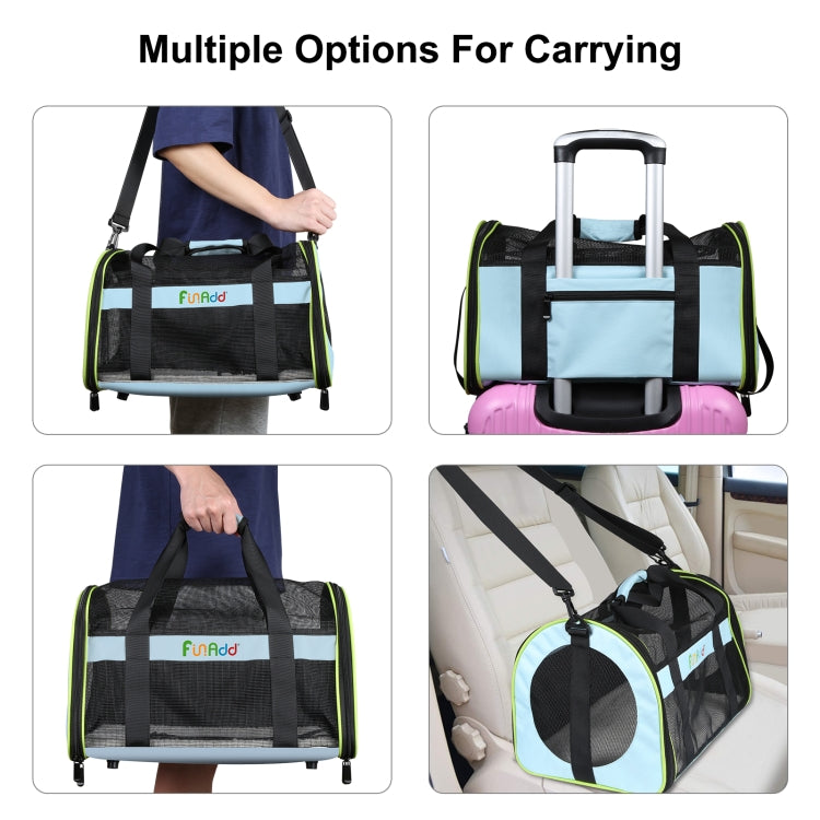 FUNADD Pet Travel Carrier Bag Shoulder Foldable Tote Bag(Blue) - Pet Storages & Bags by FunAdd | Online Shopping South Africa | PMC Jewellery | Buy Now Pay Later Mobicred
