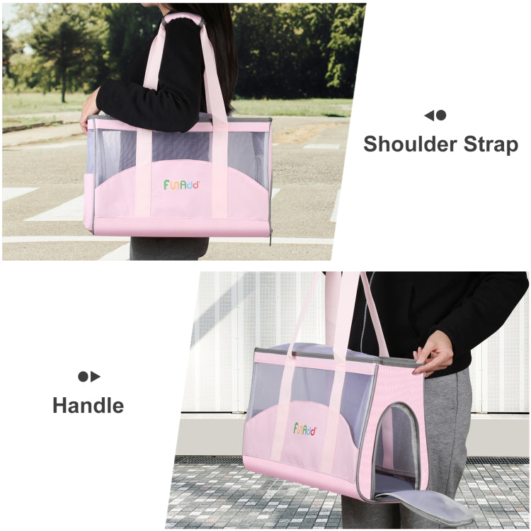 FUNADD Portable Breathable Pet Bag Outdoor Shoulder Tote Bag (Pink) - Pet Bags by FunAdd | Online Shopping South Africa | PMC Jewellery | Buy Now Pay Later Mobicred