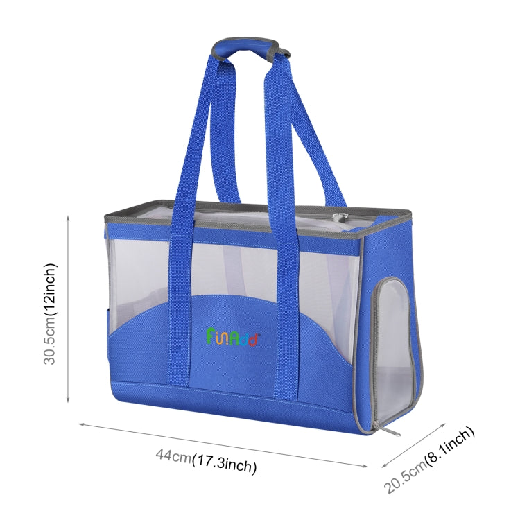 FUNADD Portable Breathable Pet Bag Outdoor Shoulder Tote Bag (Blue) - Pet Storages & Bags by FunAdd | Online Shopping South Africa | PMC Jewellery | Buy Now Pay Later Mobicred