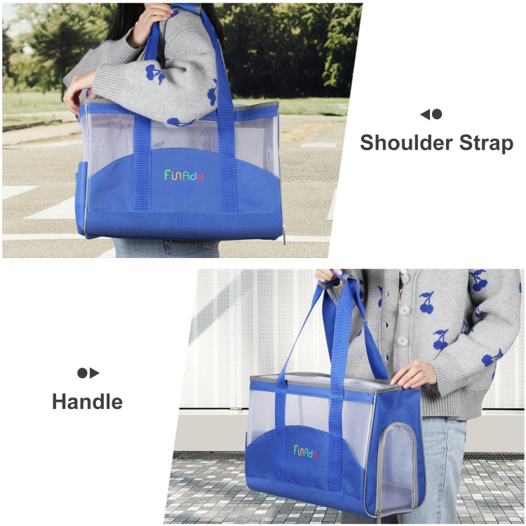 FUNADD Portable Breathable Pet Bag Outdoor Shoulder Tote Bag (Blue) - Pet Storages & Bags by FunAdd | Online Shopping South Africa | PMC Jewellery | Buy Now Pay Later Mobicred