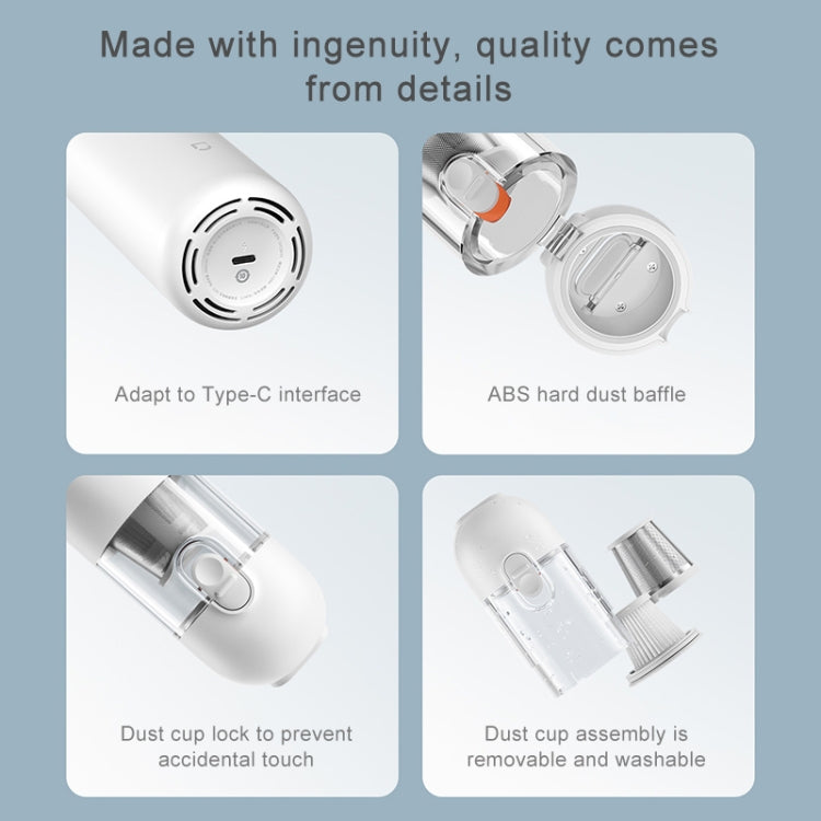 Original Xiaomi Mijia 120W 13000Pa Portable Handheld Car Home Vacuum Cleaner Dust Catcher Cleaning Tools(White)