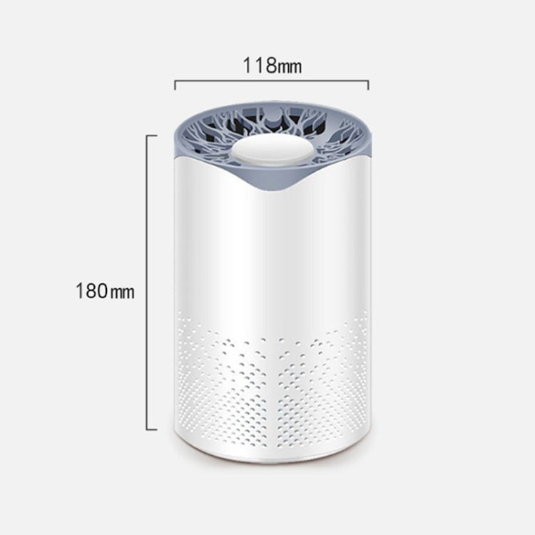 Portable Square UV Sterilization Anion Air Purifier Car Home Air Humidifier (White)
