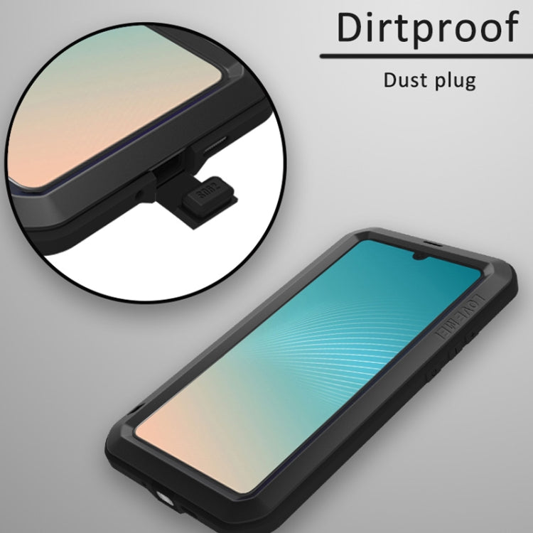 LOVE MEI Powerful Dustproof Shockproof Splashproof Metal + Silicone Combination Case for Huawei P30 Pro (Black) - Huawei Cases by LOVE MEI | Online Shopping South Africa | PMC Jewellery | Buy Now Pay Later Mobicred