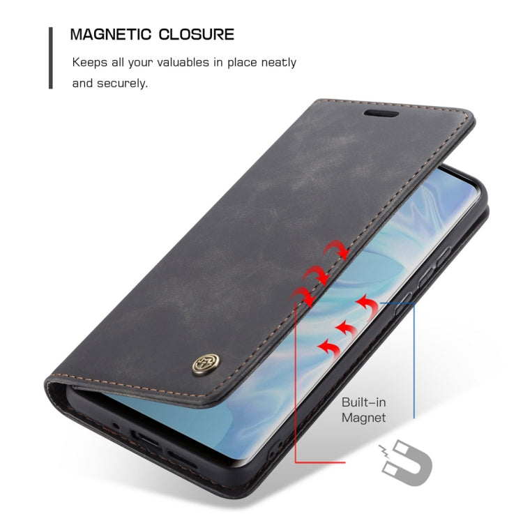 CaseMe-013 Multifunctional Retro Frosted Horizontal Flip Leather Case for Huawei P30 Pro, with Card Slot & Holder & Wallet (Black)
