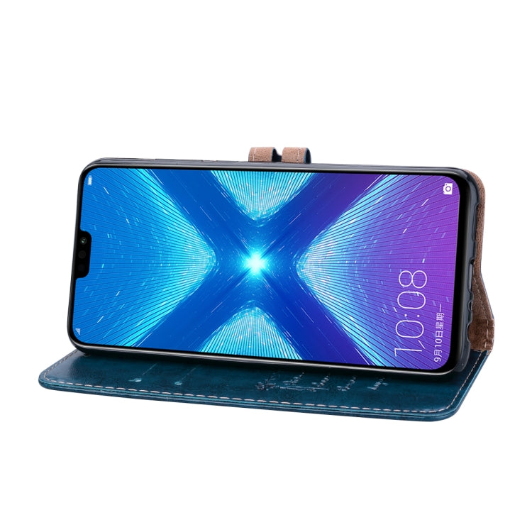 Business Style Oil Wax Texture Horizontal Flip Leather Case for Huawei Honor 8X, with Holder & Card Slots & Wallet(Blue) - Honor Cases by PMC TechLife | Online Shopping South Africa | PMC TechLife | Buy Now Pay Later Mobicred