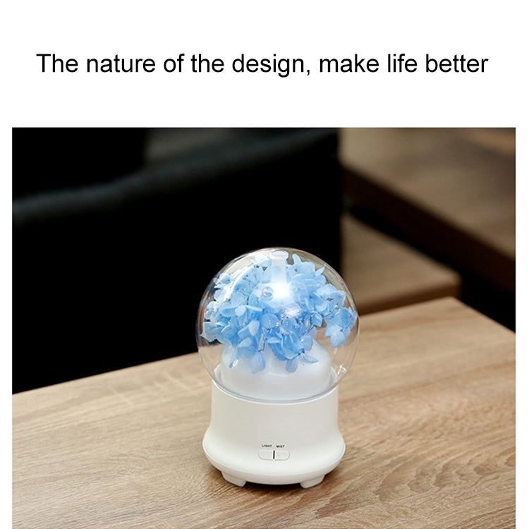 ML-824 100ML Gypsophila Flowers Aromatherapy Diffuser Air Humidifier with Colorful LED Light for Office / Home(Blue)