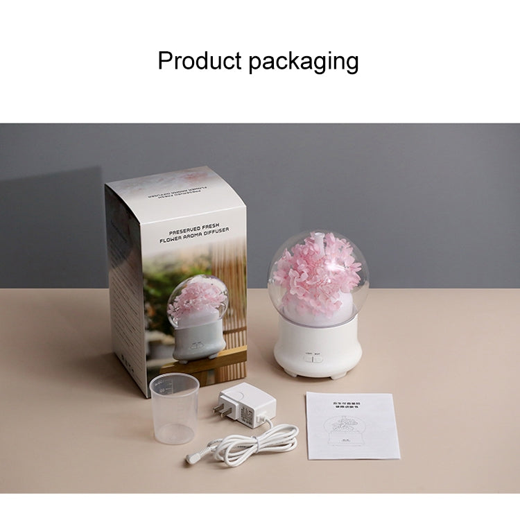 ML-824 100ML Gypsophila Flowers Aromatherapy Diffuser Air Humidifier with Colorful LED Light for Office / Home(Blue) - free shipping - PMC TechLife - Order now!