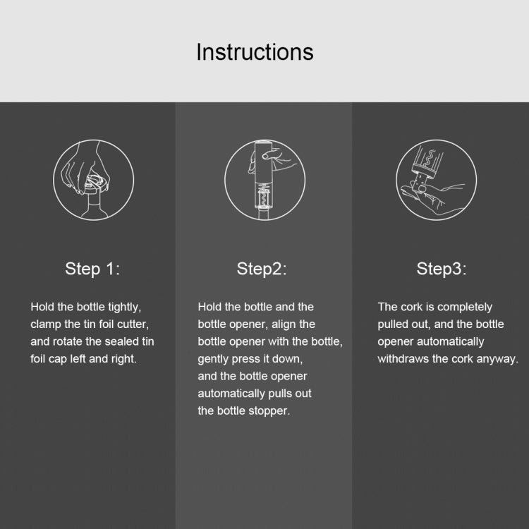 Original Xiaomi Youpin CIRCLE JOY Automatic Rechargeable Electric Wine Bottle Opener(Black) - free shipping - PMC TechLife - Order now!