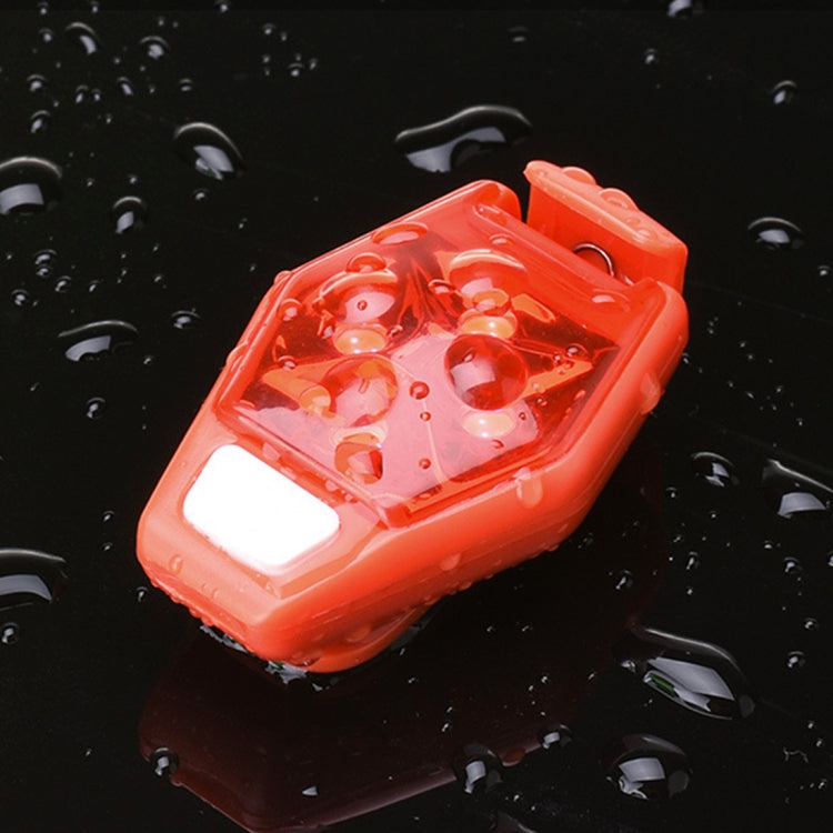 Multifunctional Outdoor Bicycling Running Warning Light Bicycle Taillight LED Back Clip Light(Red)