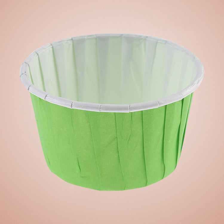 50pcs / Pack Round Lamination Cake Cup Muffin Cases Chocolate Cupcake Liner Baking Cup, Size: 5 x 3.8 x 3cm (Green)
